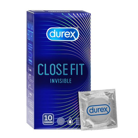 Durex Close Fit Invisible Condoms for Men - 10s | Ultra Thin Condom
