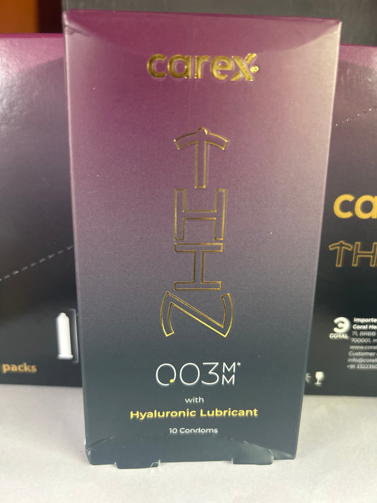 Carex Thin Condoms with Hyaluronic Lubricant – 10 Pack