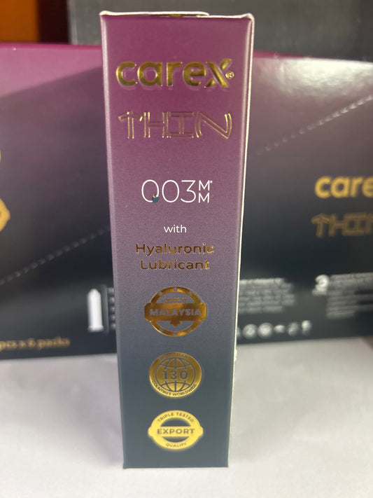 Carex Thin Condoms with Hyaluronic Lubricant – 10 Pack