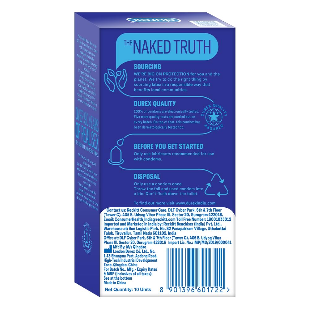 Durex Close Fit Invisible Condoms for Men - 10s | Ultra Thin Condom