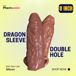 Dragon chocolate double hole 8 inch SILICONE SLEEVE
