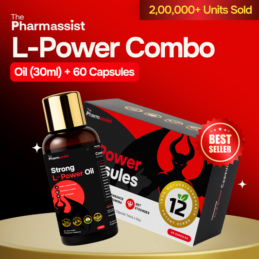 L Power Combo – Ayurvedic Performance Oil (30ml) & Capsules (60) for Energy, Stamina & Vitality