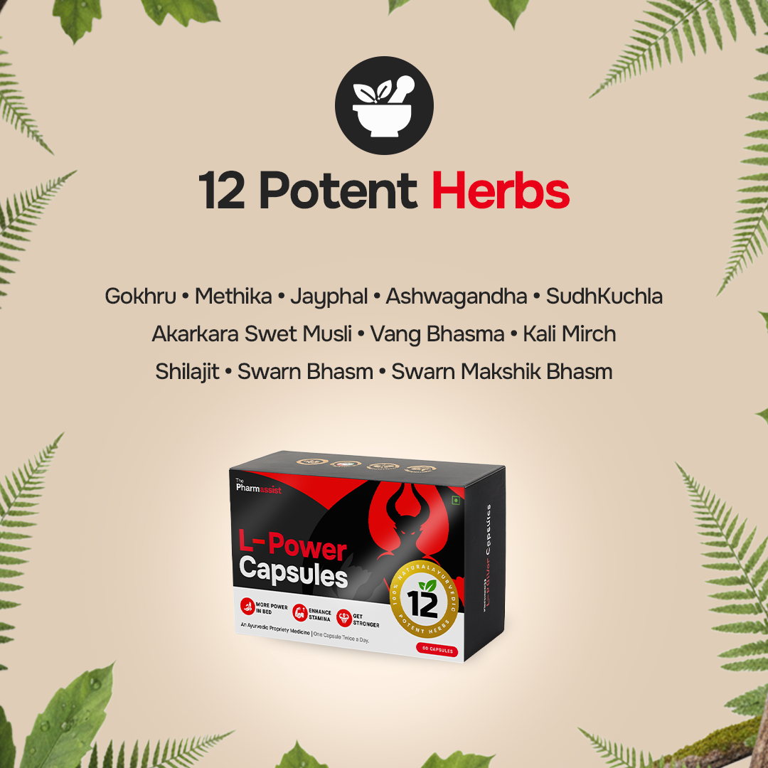 L Power Combo – Ayurvedic Performance Oil (30ml) & Capsules (60) for Energy, Stamina & Vitality