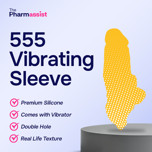 555 Double-Hole 6 Inch Vibration Dragon Penis Extension Sleeve