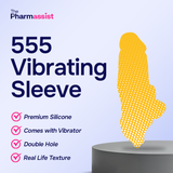 555 Double-Hole 6 Inch Vibration Dragon Penis Extension Sleeve