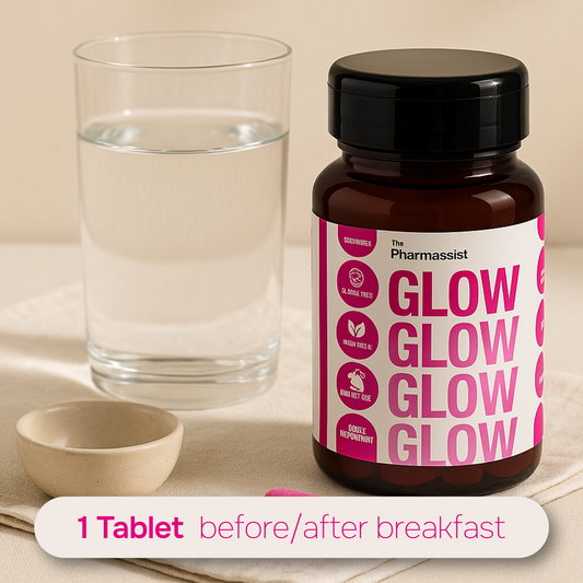 Glow Capsules – Unisex Skin Brightening Formula with Glutathione, Vitamin C, NAC, Retinol & Hyaluronic Acid (30 Capsules)