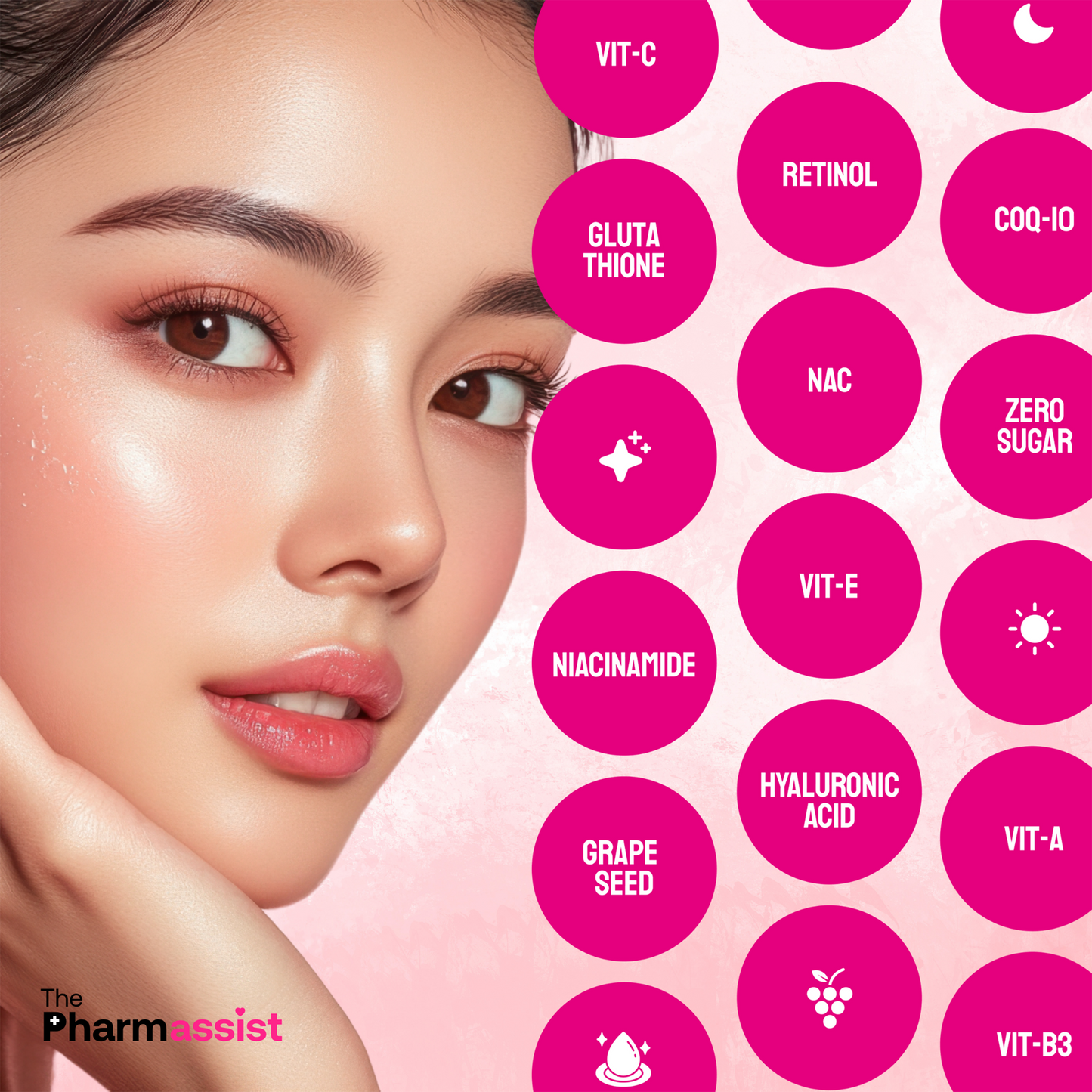 Glow Capsules – Unisex Skin Brightening Formula with Glutathione, Vitamin C, NAC, Retinol & Hyaluronic Acid (30 Capsules)