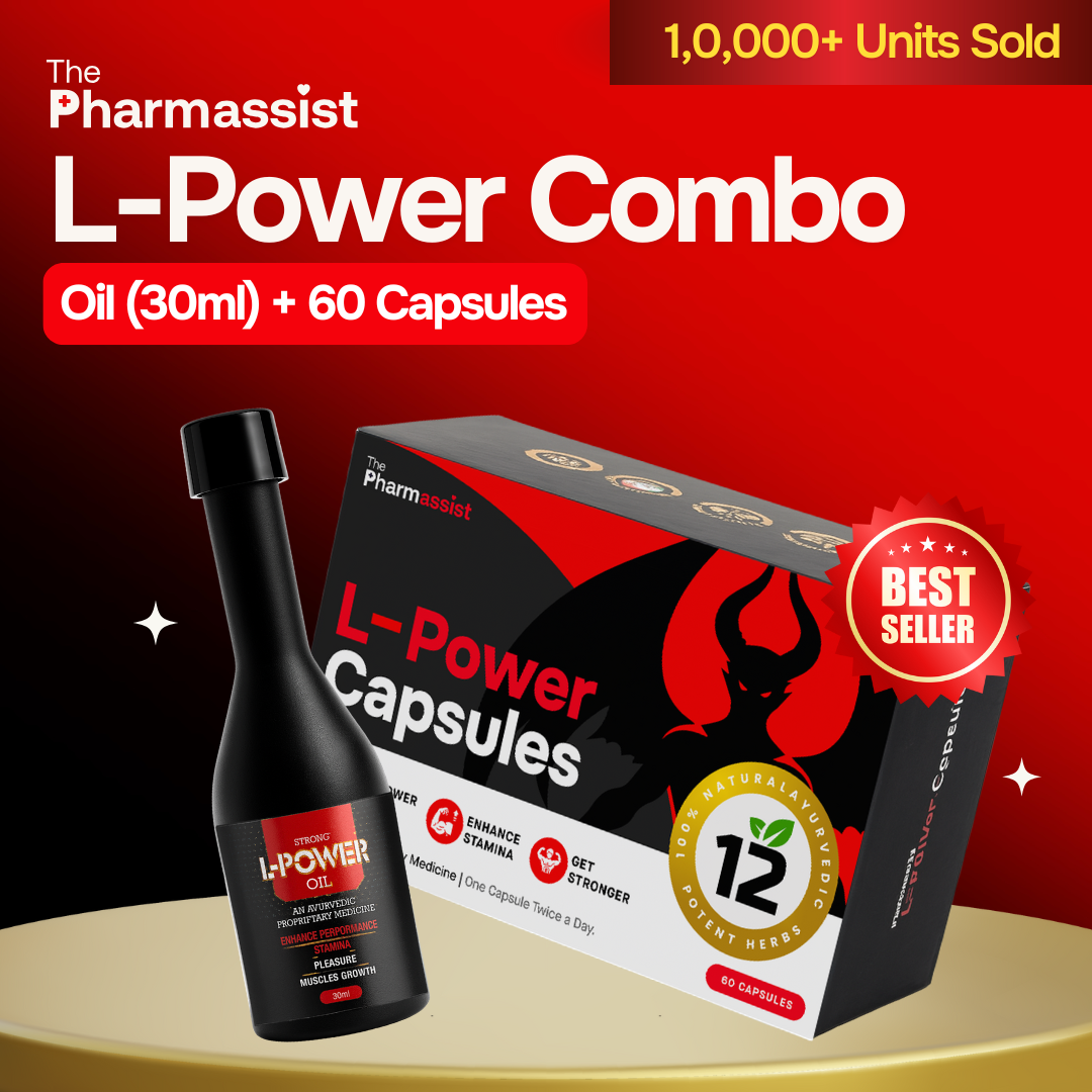 L Power Combo – Ayurvedic Performance Oil (30ml) & Capsules (60) for Energy, Stamina & Vitality