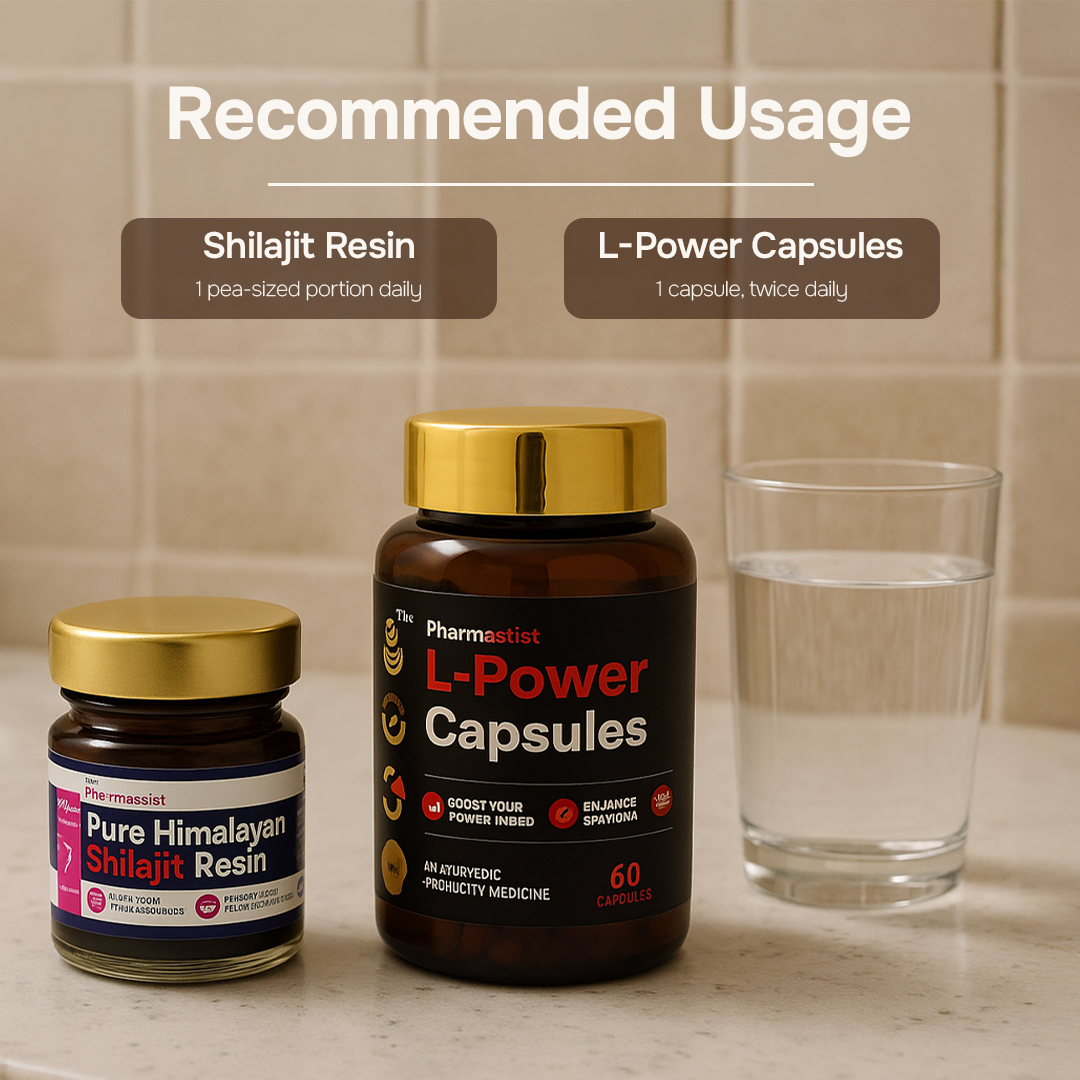 Testosterone Power Pack (L Power Capsules + Pure Shilajit Resin)